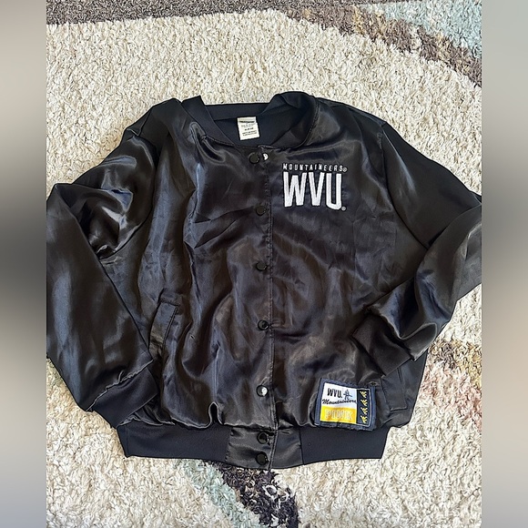 Victoria’s Secret PINK! West Virginia Mountaineers Button-Up Bomber Sport Jacket - Picture 1 of 13